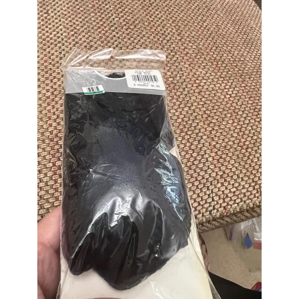 Christian Dior Ultra Sheer Knee High Stockings Sandalfoot Navy 2 Pairs 6320 OS